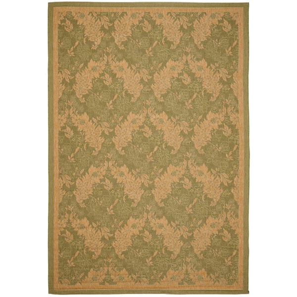 Safavieh Courtyard Green/Natural 7 ft. x 10 ft. Indoor/Outdoor Area Rug