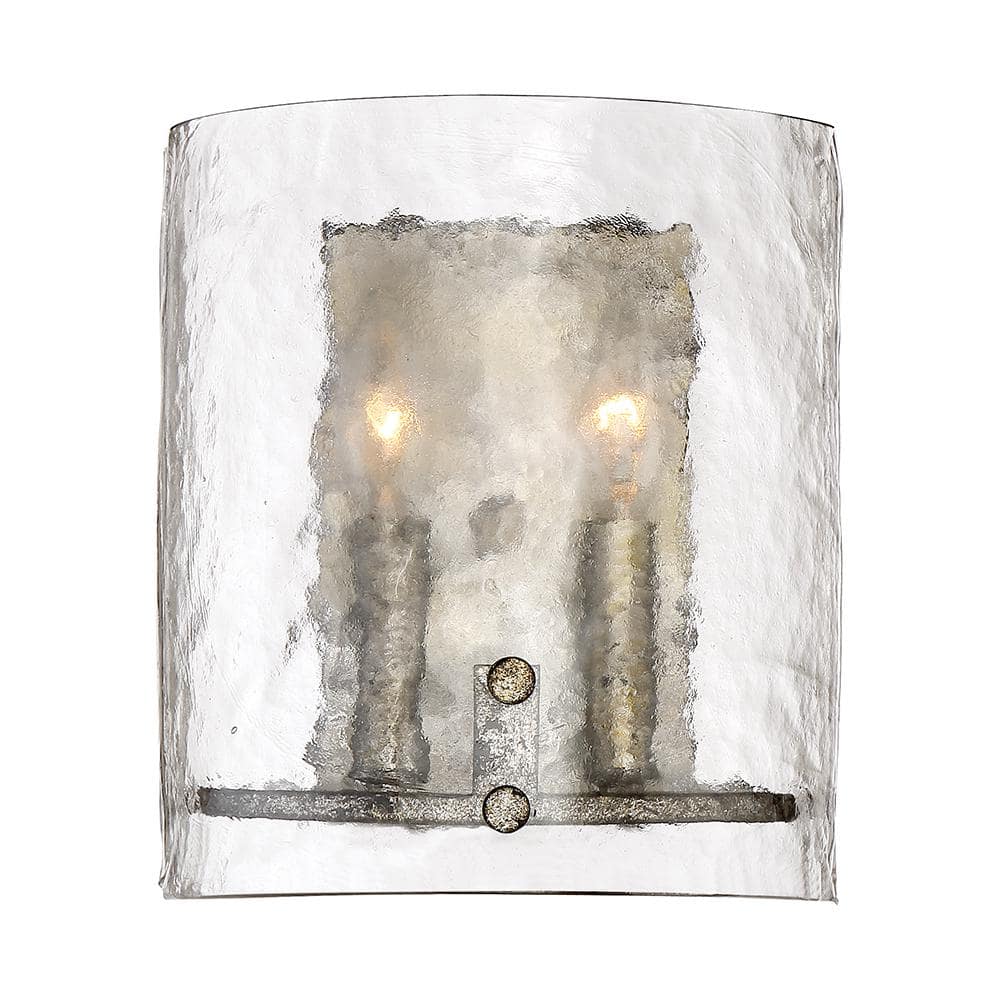 Fortress 2-Light Mottled Silver Wall Sconce price history on PriceWatchPro