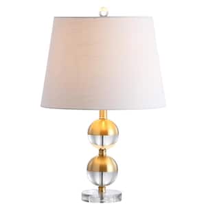Jules 23 in. H Brass Crystal Mini Table Lamp