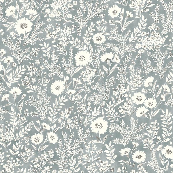 Chesapeake Agathon Blue Floral Wallpaper Sample
