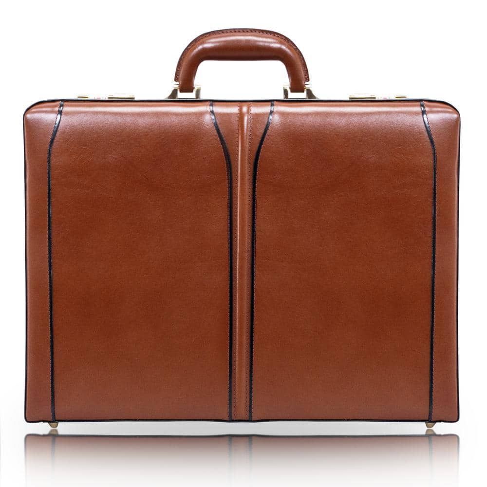 McKLEIN Lawson Top Grain Cowhide Brown Leather 3.5 in. Attache