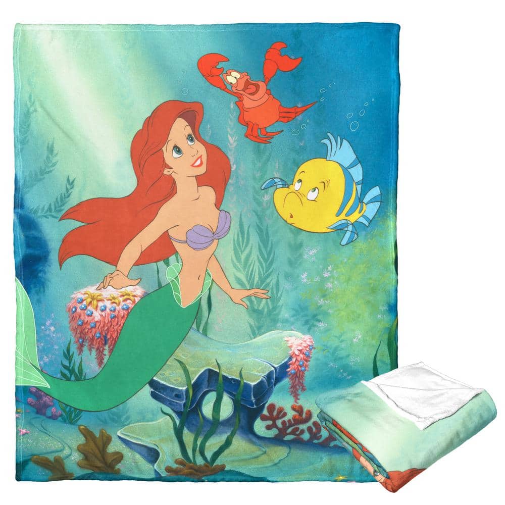 Disney Princesses, Underwater Friends Silk Touch Throw Blanket 50x60