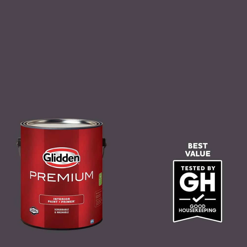 Glidden Premium 1-gal. Blackhearth PPG1003-7 Flat Interior Latex