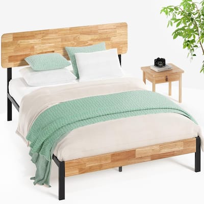 Zinus Olivia Metal And Wood Platform Bed Frame, Queen HD-HBPBB-14Q ...