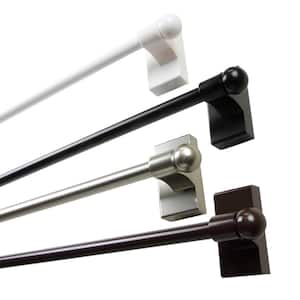 7/16" Dia Adjustable magnetic Rod 48-84 inch (Set of 2) in White