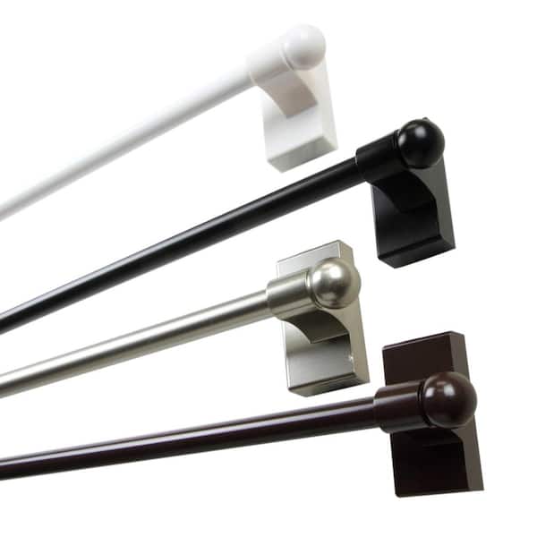 EMOH 7/16" Dia Adjustable magnetic Rod 48-84 inch (Set of 2) in Cocoa