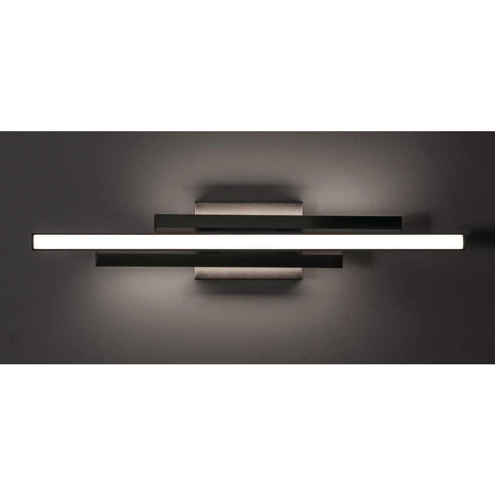 Indra 24 in. 8-Light Satin Nickel Integrated LED Vanity Light with White Acrylic Shade price history on PriceWatchPro