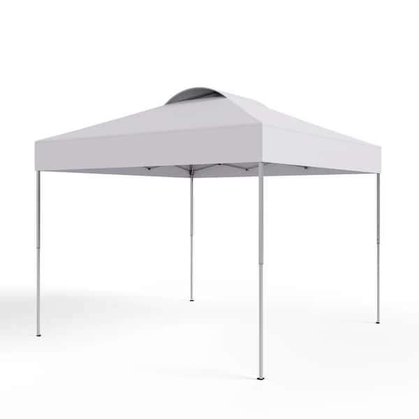 PHI VILLA 10 ft. x 10 ft. Instant Canopy Pop Up Tent in White With Wheeled  Bag THD-GA022-WH - The Home Depot