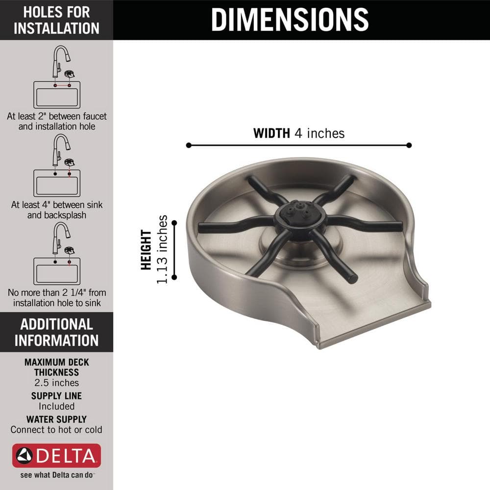 SpotShield Stainless Steel High-Pressure Glass Rinser
