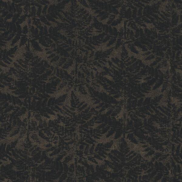 The Wallpaper Company 8 in. x 10 in. Black Modern Fern Repeat Creating a Textured Background Wallpaper Sample