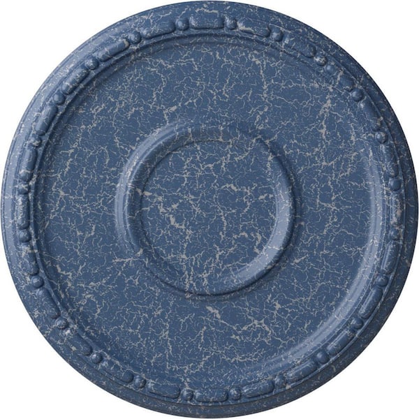 Ekena Millwork 16-1/2 in. x 1-1/2 in. Medea Urethane Ceiling Medallion (Fits Canopies upto 5-1/2 in.), Americana Crackle