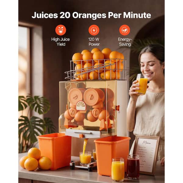 SKYSHALO Commercial Orange Juicer Machine 120W Automatic Juice