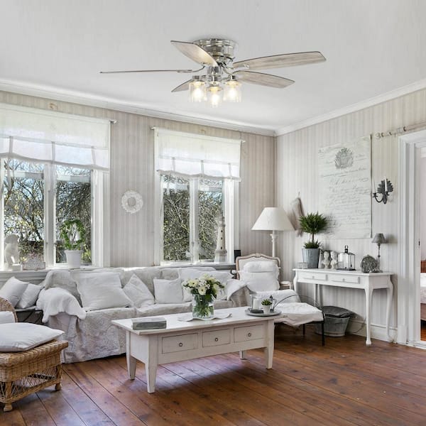 Parrot Uncle Anyan 52 in. LED Indoor Chrome Flush Mounted Ceiling