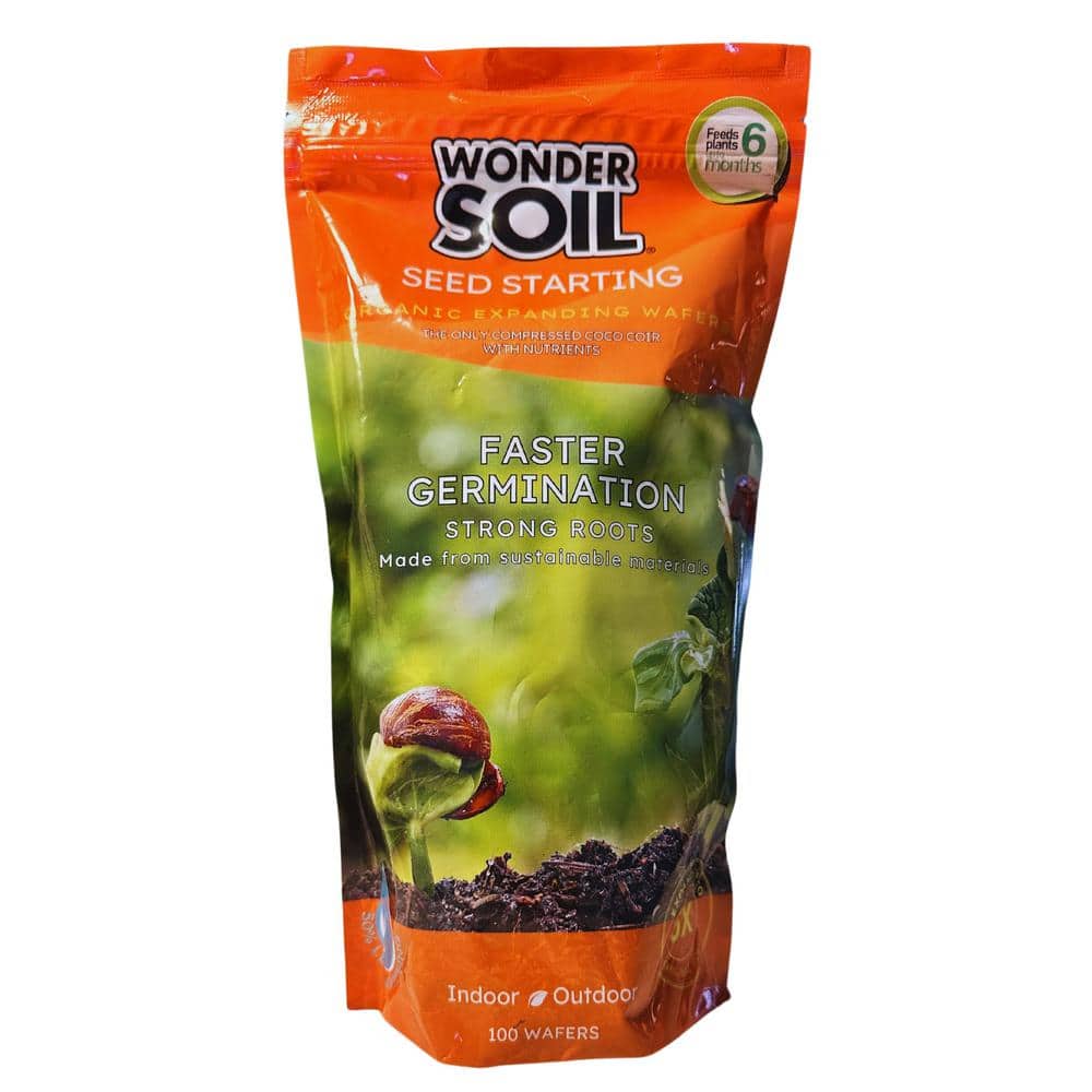 WONDER SOIL 100 Premium Organic Expanding Coco Coir Seed Starting Soil Wafers