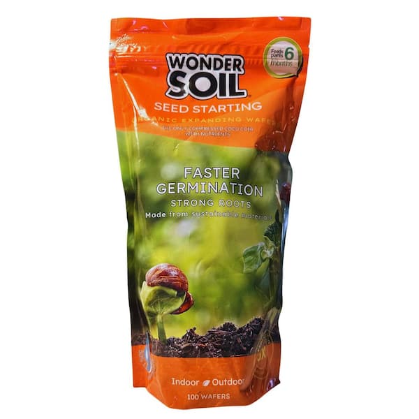 WONDER SOIL 100 Premium Organic Expanding Coco Coir Seed Starting Soil Wafers