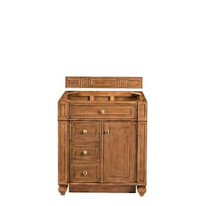 Bristol 30.0 in. W x 22.5 in. D x 32.8 in. H Single Bath Vanity Cabinet without Top in Saddle Brown