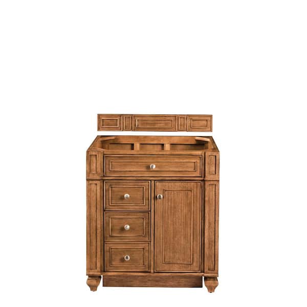 James Martin Vanities Bristol 30.0 in. W x 22.5 in. D x 32.8 in. H Single Bath Vanity Cabinet without Top in Saddle Brown