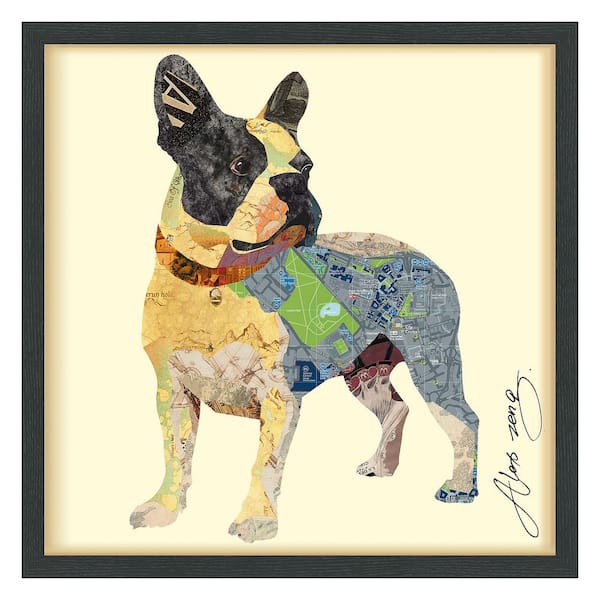 Empire Art Direct Boston Terrier in. Dimensional Collage Framed Graphic Art Under Glass Wall Art