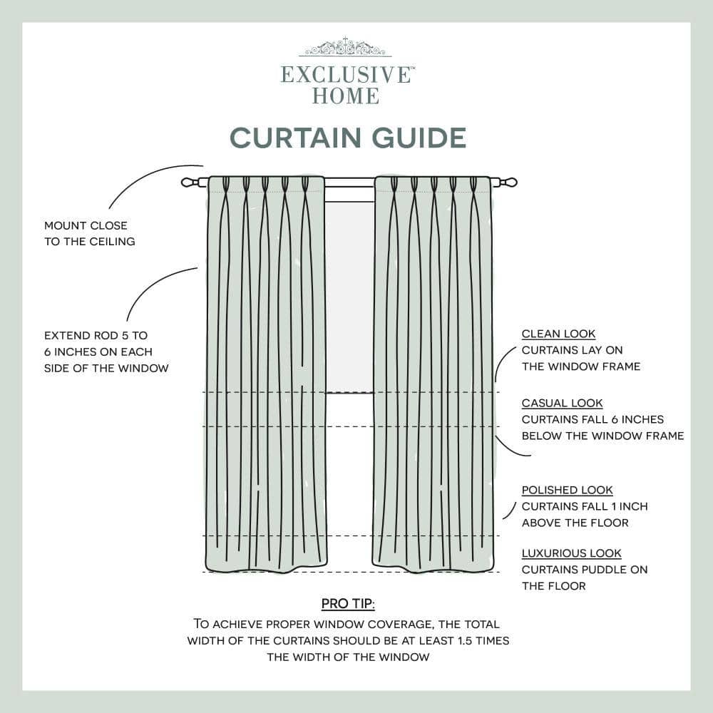 Winter White Light Filtering Linen Pleated Curtain Panels