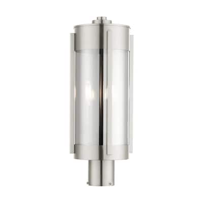 Luxform Lismore Post Light in Stainless Steel Silver