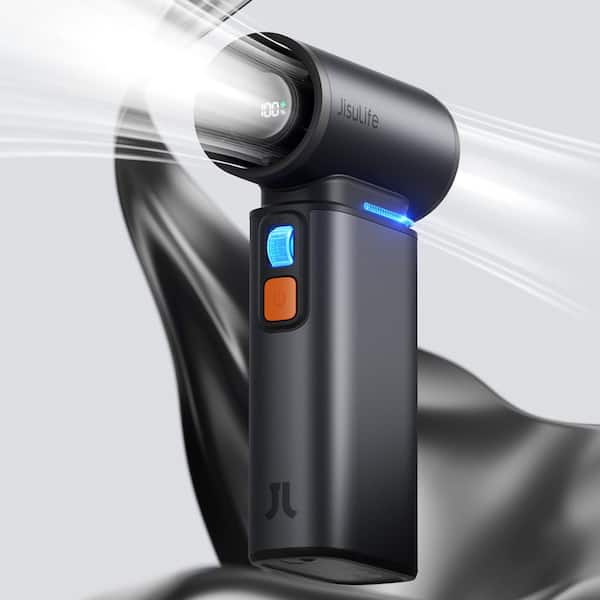 5.3 in. 100-Speeds Personal Fan in Dark Gray with Multiple Functions