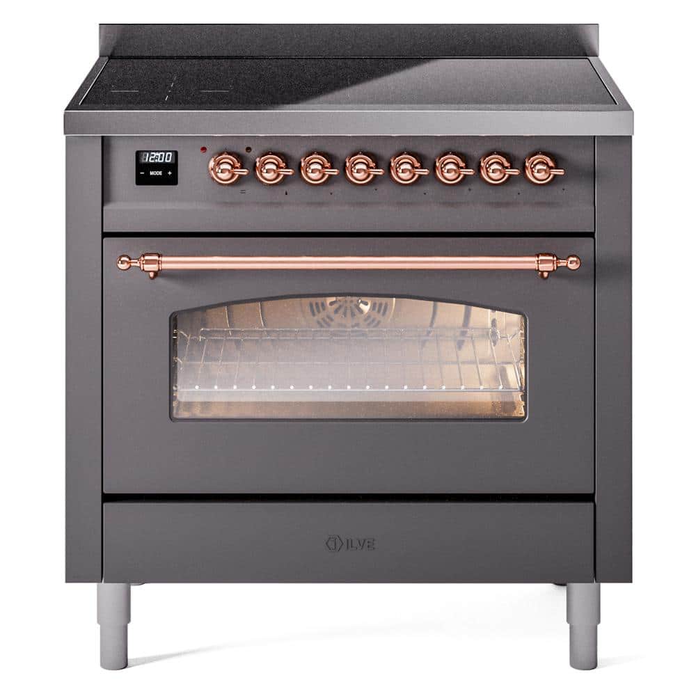 Nostalgie II 36 in. 6 Element Induction Range in Graphite Matte with Copper Trim price history on PriceWatchPro