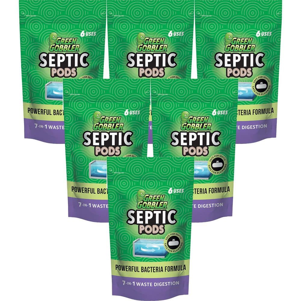 Green Gobbler Septic Tank Treatment Pods Drain Cleaner (6-Pack