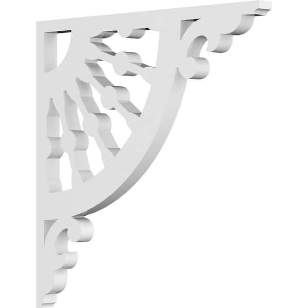 Ekena Millwork 5/8 in. W X 10 in. H X 10 in. D PVC Wagon Wheel Bracket