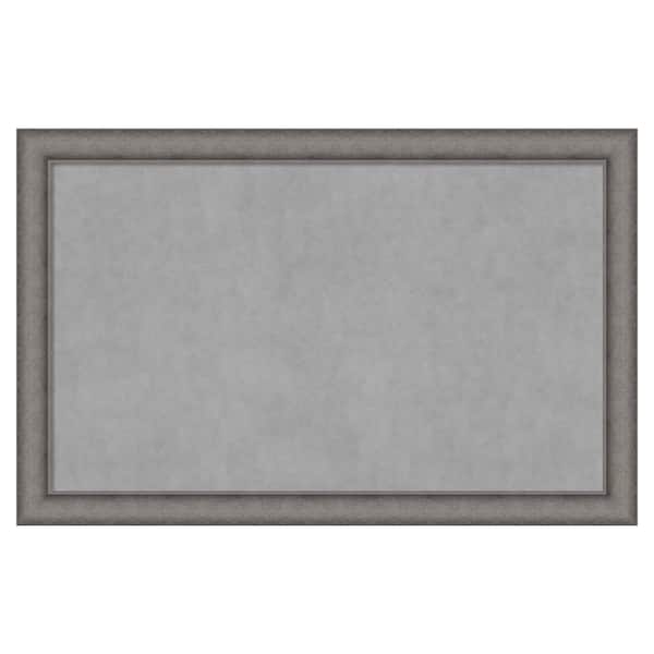 Amanti Art Burnished Concrete 44 in. x 28 in. Framed Magnetic Board