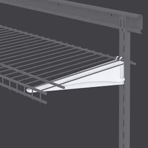 Shelf Track 12 in. x .5 in. White Steel Shelf Bracket Contractor Pack (48-Pieces)