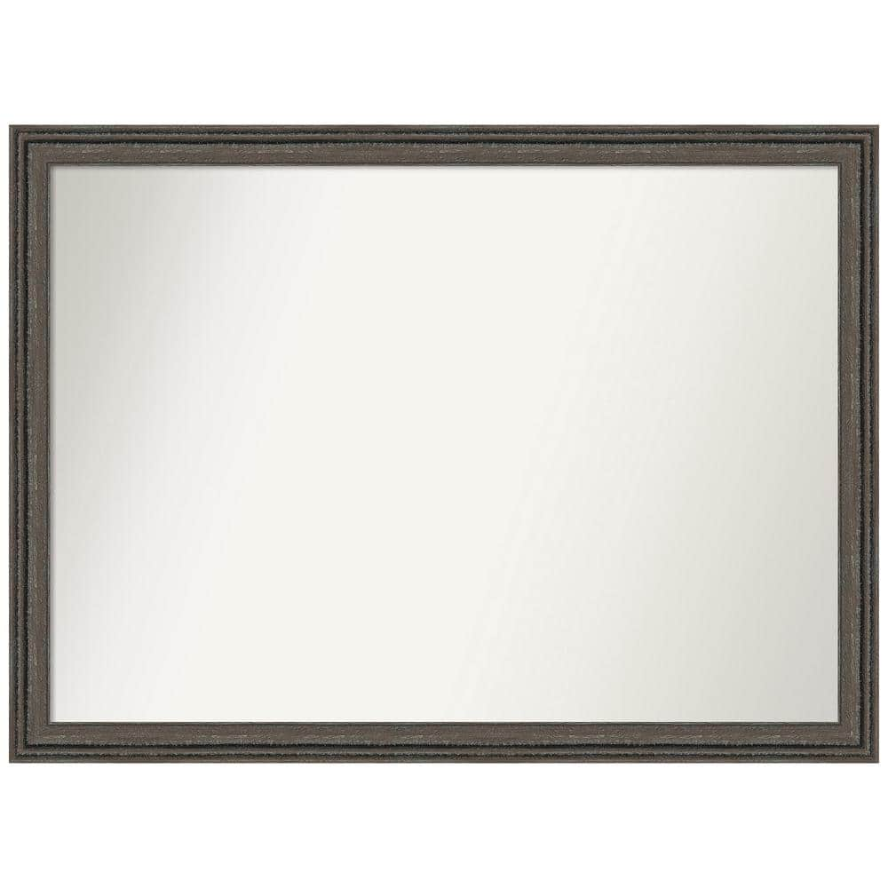 Upcycled Brown Grey 41.5 in. W x 30.5 in. H Non-Beveled Farmhouse Rectangle Wood Framed Bathroom Wall Mirror in Brown -  Amanti Art, A38868101075