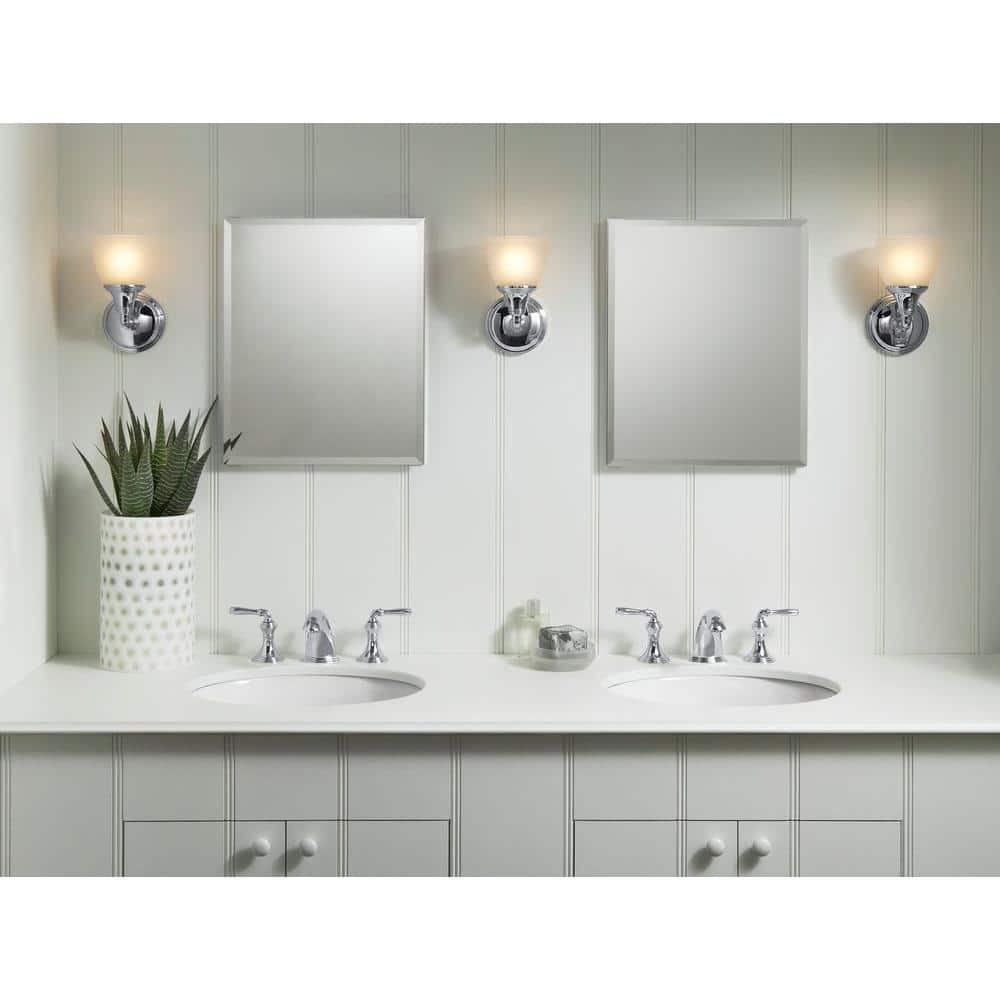 Devonshire Brushed Gold Wall Sconce with White Frosted Glass