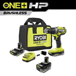 ONE+ HP 18V Brushless Cordless 2-Tool Combo Kit with Drill/Driver, Batteries, Charger, and Bag with Extra 4.0 Ah Battery