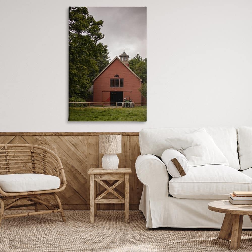 Traditional Tractor and Farmhouse by Aaron Matheson Unframed Architecture Graphic Art Print 45 in. x 30 in. price history on PriceWatchPro
