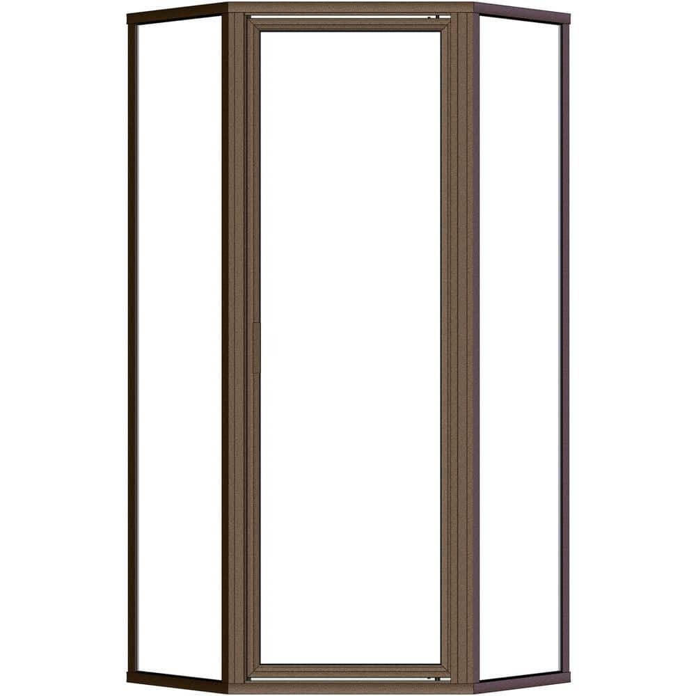 Deluxe Oil-Rubbed Bronze Framed Neo-Angle Hinged Shower Door
