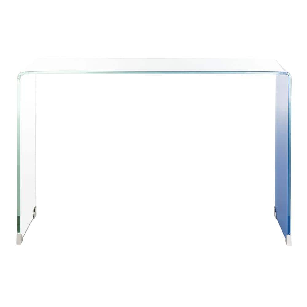 Crysta Ombre Clear and Blue Glass Hallway Table