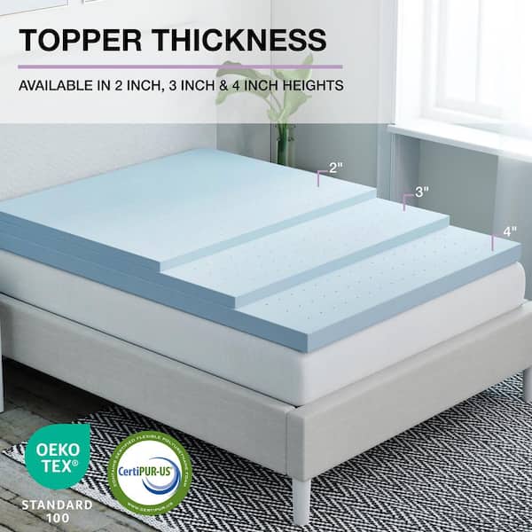 4 inch king size memory foam topper discount
