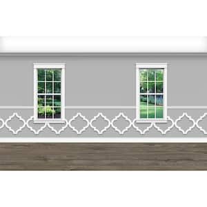 .75 in. D x 32 in. W x 92 in. L Unfinished PVC Marrakesh Wainscot Kit Panel Moulding