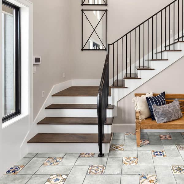 Toscana Spirale Pienza with Giotto Deco 16 in. x 24 in. Porcelain Floor and Wall Tile (28.98 sq. ft. /Case)
