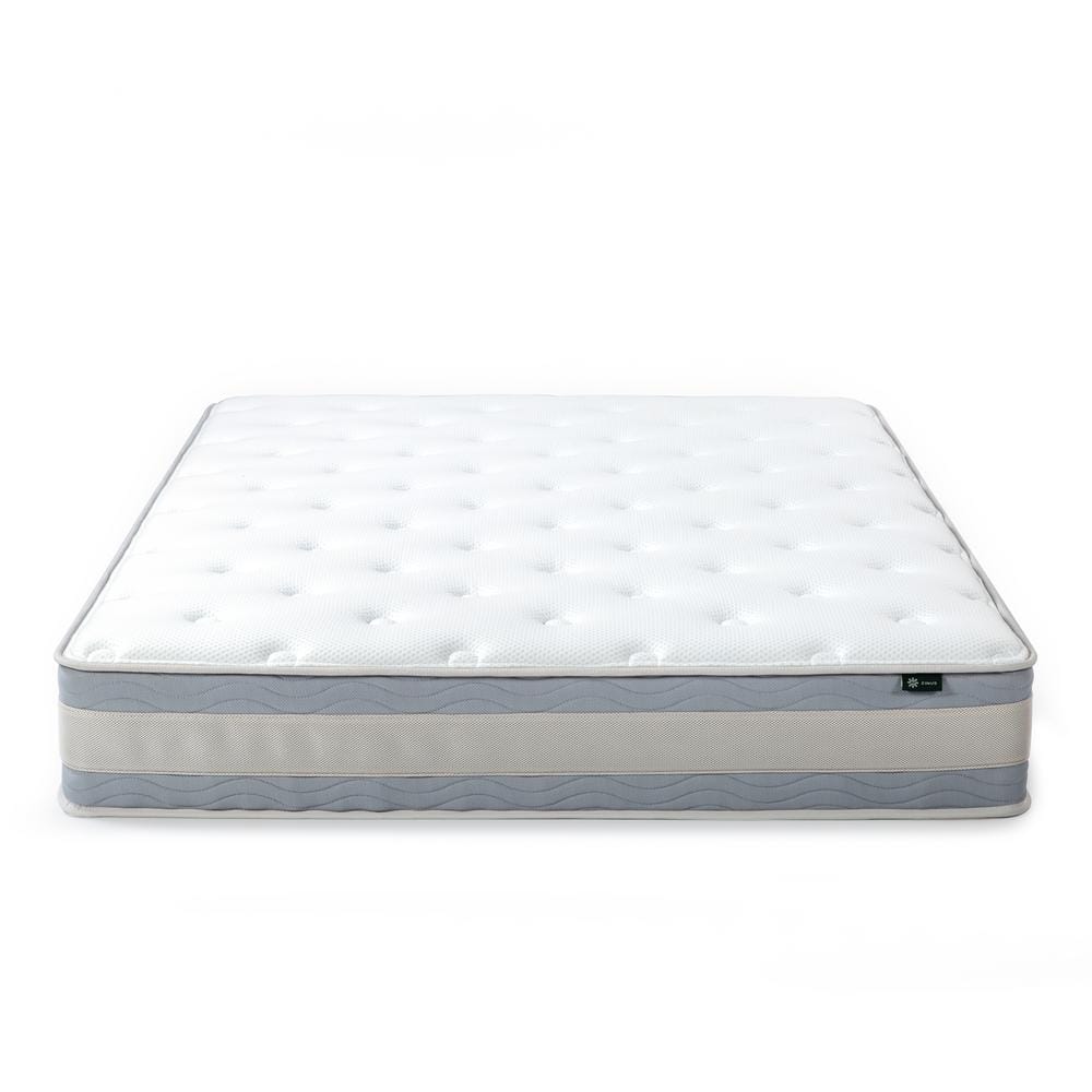 Zinus Queen Firm Cooling Quilted Pocket Spring Hybrid 10 in. Mattress