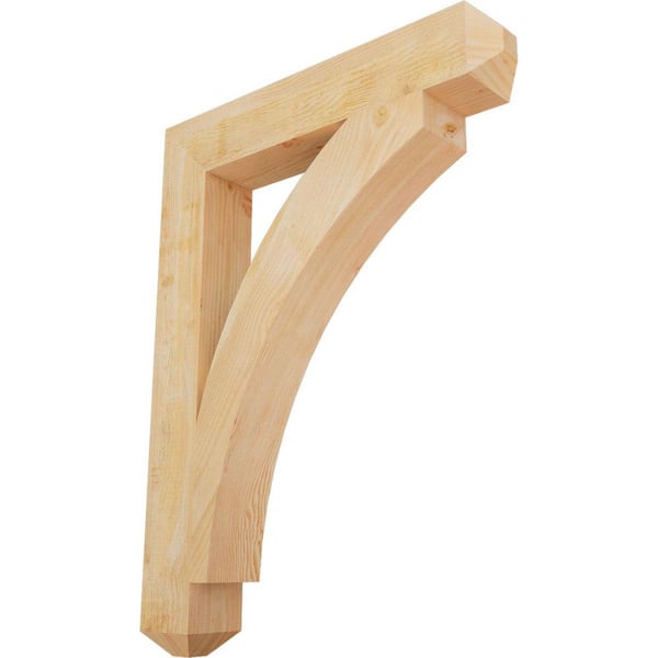 Ekena Millwork 6 in. x 48 in. x 36 in. Douglas Fir Thorton Craftsman Rough Sawn Bracket