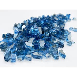 Element Fire Glass Pacific Blue Fire Glass 10 lb. Blue Reflective 1/4 in. Fire Glass for Indoor or Outdoor Fire Unit