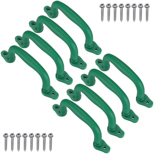 Swing Set Kids Safety Hand Grips for Playset, Climbing Frame, Play House, Climbing Frame, Green (8-Pack)