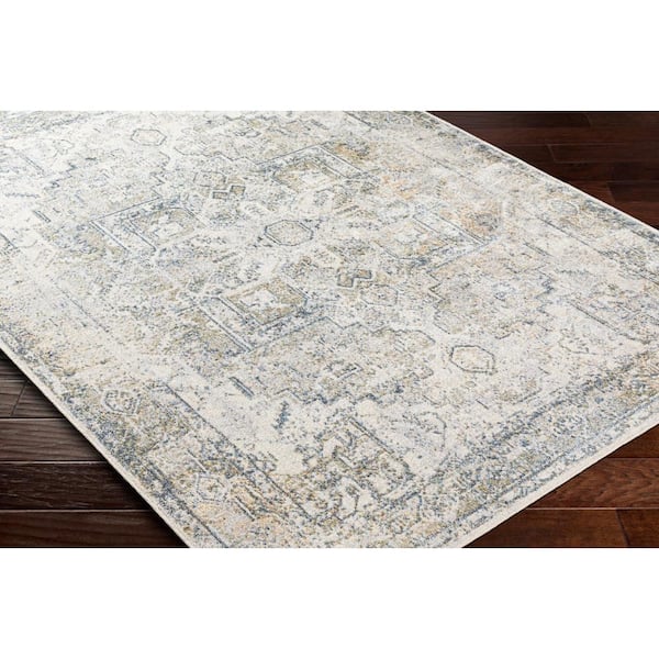 Lillian Charcoal/Light Brown 3 ft. x 7 ft. Machine-Washable Medallion Indoor Runner Area Rug