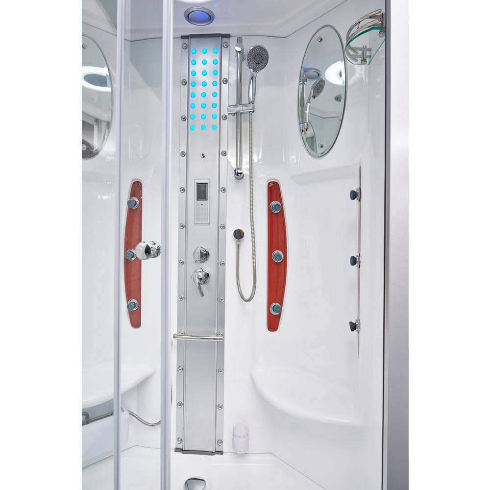 Mesa WS-803A Clear Glass Walk-In Steam Shower Kit