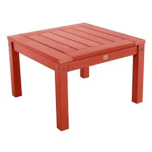 Adirondack Rustic Red Square Recycled Plastic Outdoor Side Table