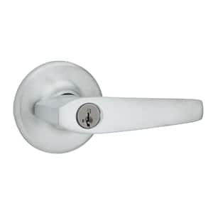 Delta Satin Chrome Entry Door Handle Featuring SmartKey Security