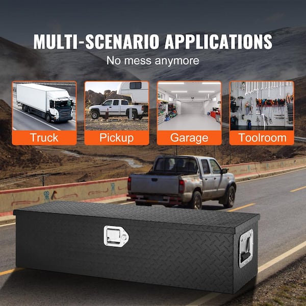 SKYSHALO Heavy Duty Aluminum Truck Bed Tool Box Diamond