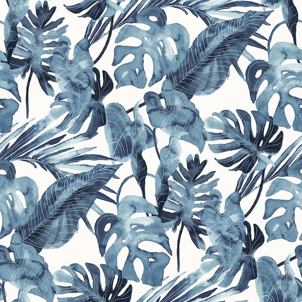 Tommy Bahama Falling Fronds Lapis Tropical Palm Vinyl Peel and Stick Wallpaper Roll ( Covers 30.75 sq. ft. )