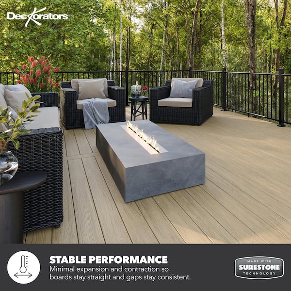 Summit 1 in. x 6 in. x 12 in. Cliffside Brown Composite Deck Board Sample
